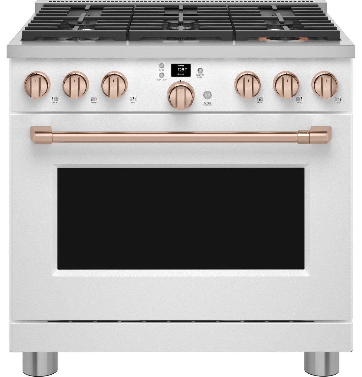 Caf(eback)(TM) 36" Smart All-Gas Commercial-Style Range with 6 Burners (Natural Gas) - (CGY366P4TW2)