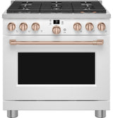 Caf(eback)(TM) 36" Smart All-Gas Commercial-Style Range with 6 Burners (Natural Gas) - (CGY366P4TW2)