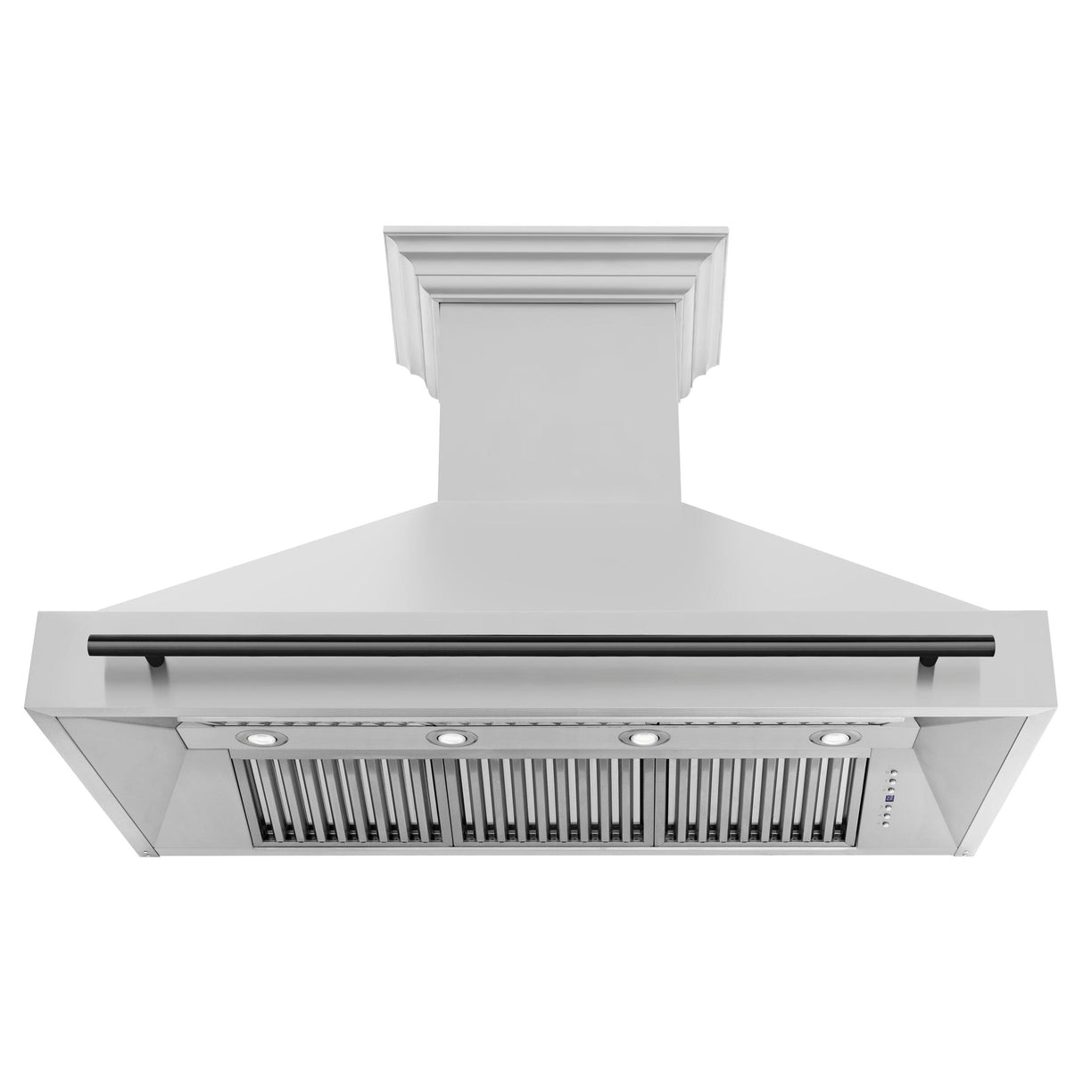 ZLINE 48 in. Autograph Edition Stainless Steel Range Hood with Stainless Steel Shell and Accented Handle (8654STZ-48) [Color: Matte Black] - (8654STZ48MB)