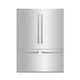 ZLINE 60 in. 32.2 cu. ft. Built-In 4-Door French Door Refrigerator with Internal Water and Ice Dispenser in Stainless Steel (RBIV-304-60) - (RBIV30460)