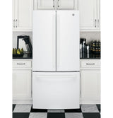 GE(R) ENERGY STAR(R) 18.6 Cu. Ft. Counter-Depth French-Door Refrigerator - (GWE19JGLWW)