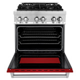 ZLINE 30 in. Dual Fuel Range with Gas Stove and Electric Oven in Stainless Steel (RA30) [Color: Blue Matte] - (RABM30)