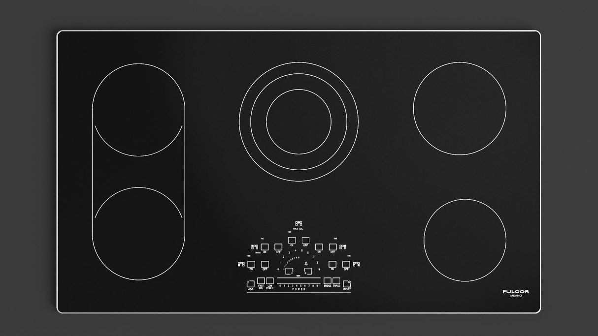 36" RADIANT COOKTOP WITH BRUSHED ALUMINUM TRIM - (F6RT36S2)