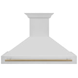 ZLINE 48 in. Autograph Edition Stainless Steel Range Hood with Stainless Steel Shell and Accented Handle (8654STZ-48) [Color: Champagne Bronze] - (8654STZ48CB)