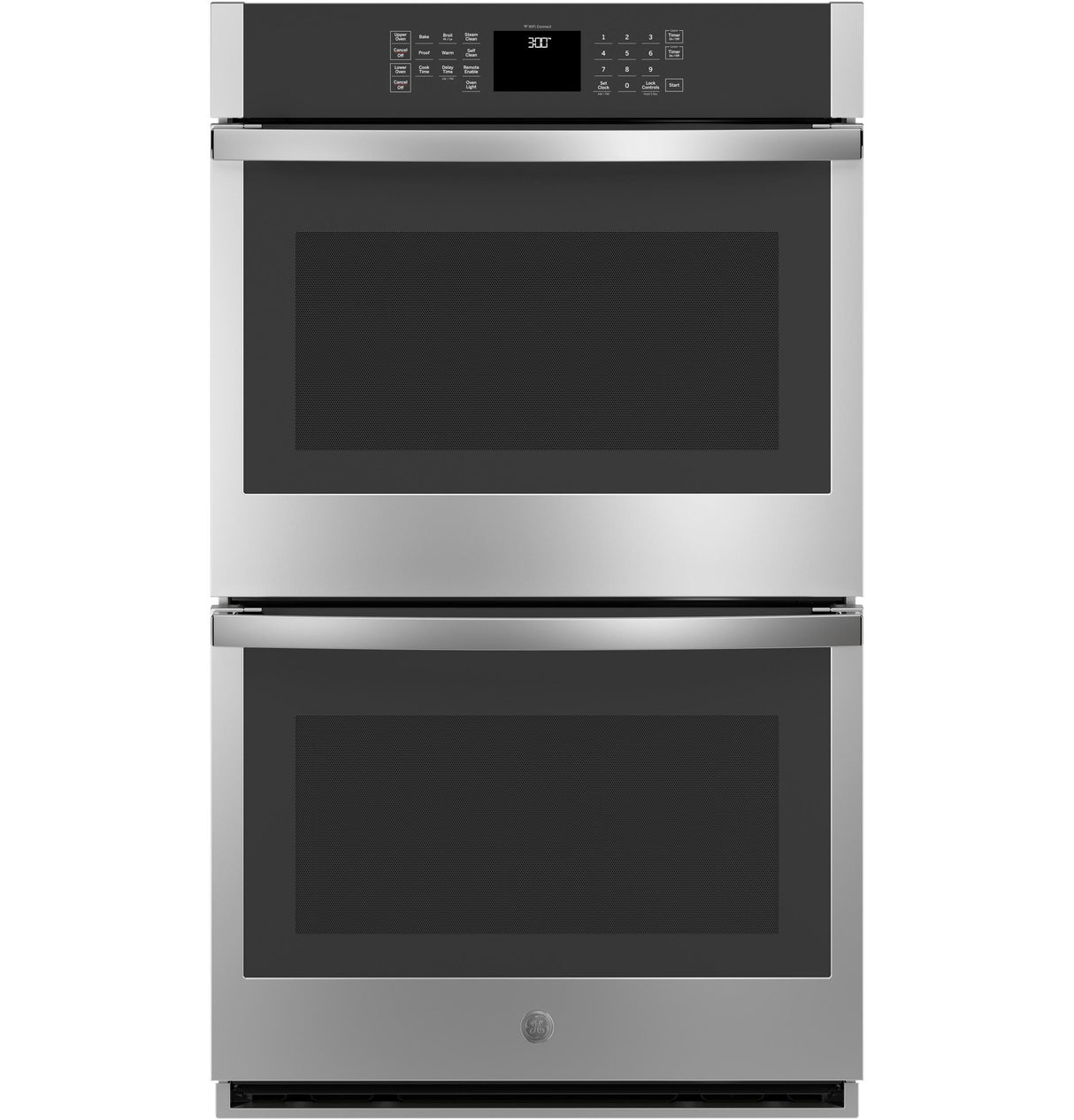 GE(R) 30" Smart Built-In Self-Clean Double Wall Oven with Never-Scrub Racks - (JTD3000SNSS)