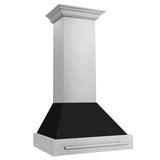 ZLINE 30 in. Stainless Steel Range Hood with Colored Shell Options and Stainless Steel Handle (8654STX-30) [Color: Black Matte] - (8654STXBLM30)