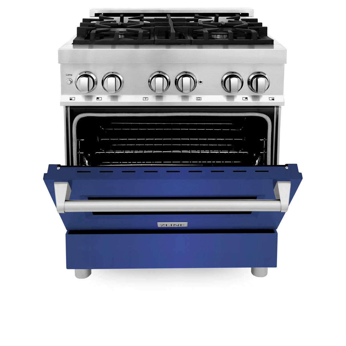 ZLINE 30 in. Dual Fuel Range with Gas Stove and Electric Oven in Stainless Steel (RA30) [Color: Blue Matte] - (RABM30)