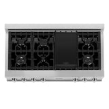 ZLINE 48 in. Porcelain Gas Stovetop with 7 Gas Burners and Griddle (RT48) - (RT48)