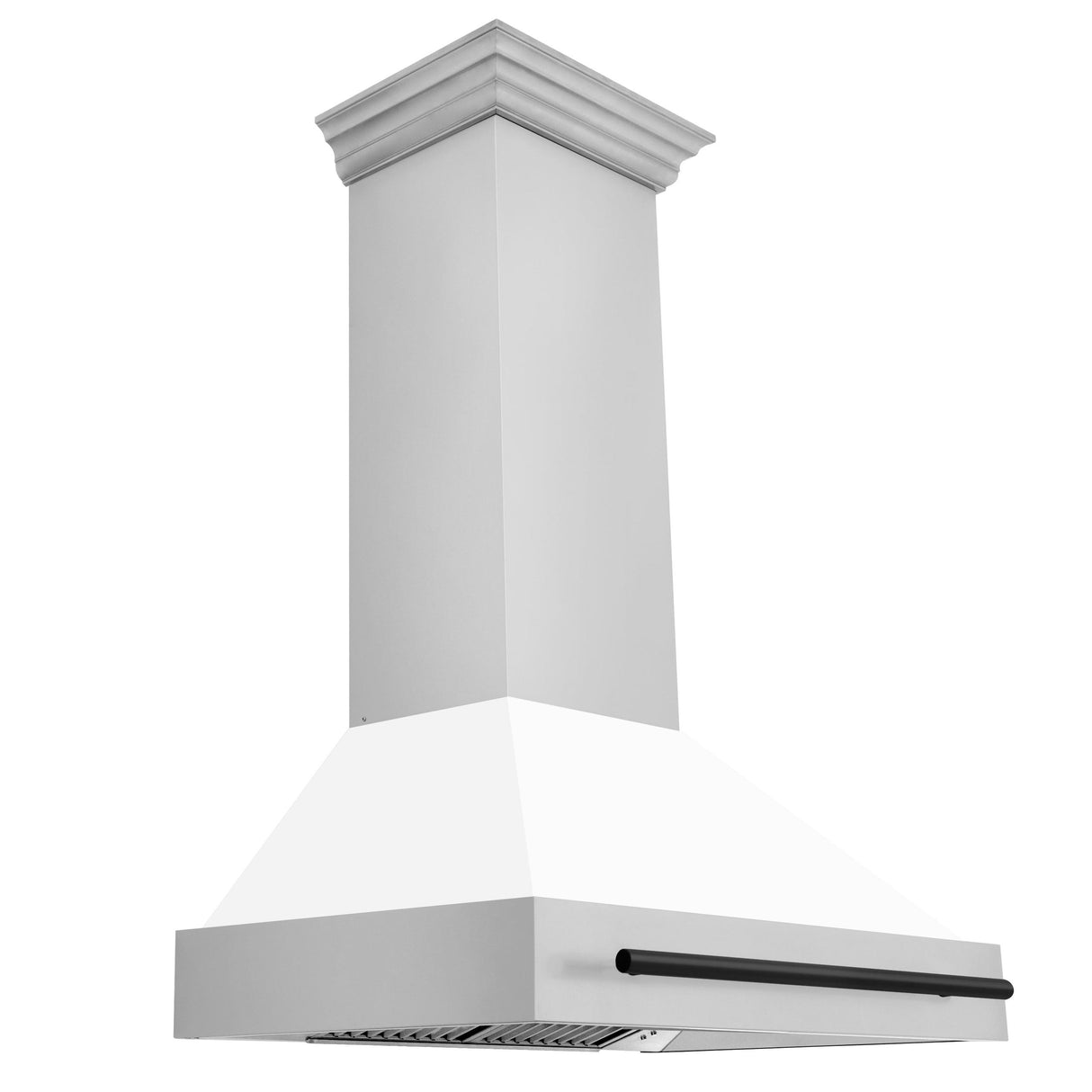 ZLINE 36 in. Autograph Edition Stainless Steel Range Hood with White Matte Shell and Accents (8654STZ-WM36) [Color: Matte Black] - (8654STZWM36MB)