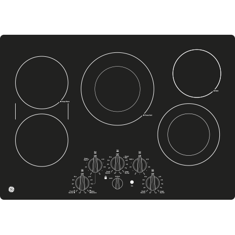 GE Profile(TM) 30" Built-In Knob Control Electric Cooktop - (PP7030DJBB)