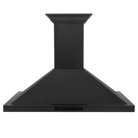 ZLINE Ducted Vent Wall Mount Range Hood in Black Stainless Steel with Built-in ZLINE CrownSound Bluetooth Speakers (BSKBNCRN-BT) - (BSKBNCRNBT30)