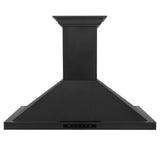 ZLINE Ducted Vent Wall Mount Range Hood in Black Stainless Steel with Built-in ZLINE CrownSound Bluetooth Speakers (BSKBNCRN-BT) - (BSKBNCRNBT36)