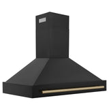 ZLINE 48 in. Autograph Edition Black Stainless Steel Range Hood with Handle (BS655Z-48) [Color: Champagne Bronze] - (BS655Z48CB)