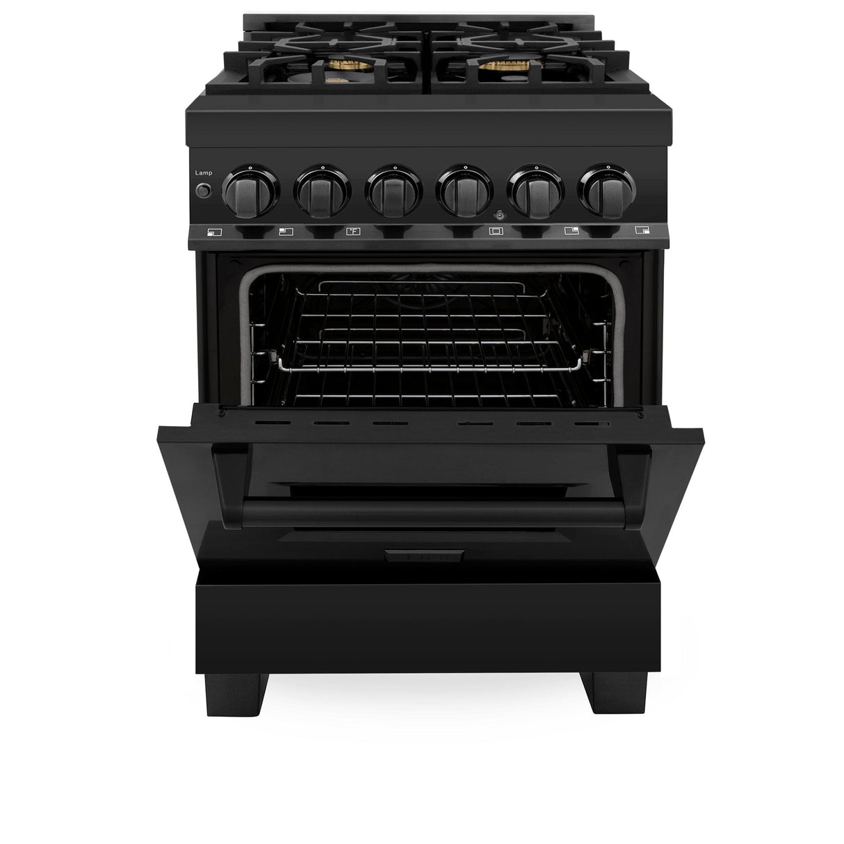 ZLINE 24 in. Professional Dual Fuel Range in Black Stainless Steel (RAB-BR-24) - (RABBR24)