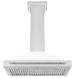 ZLINE 48 in. Convertible Stainless Steel Range Hood with Stainless Steel Handle (KB4STX-48) [Color: White Matte] - (KB4STXWM48)