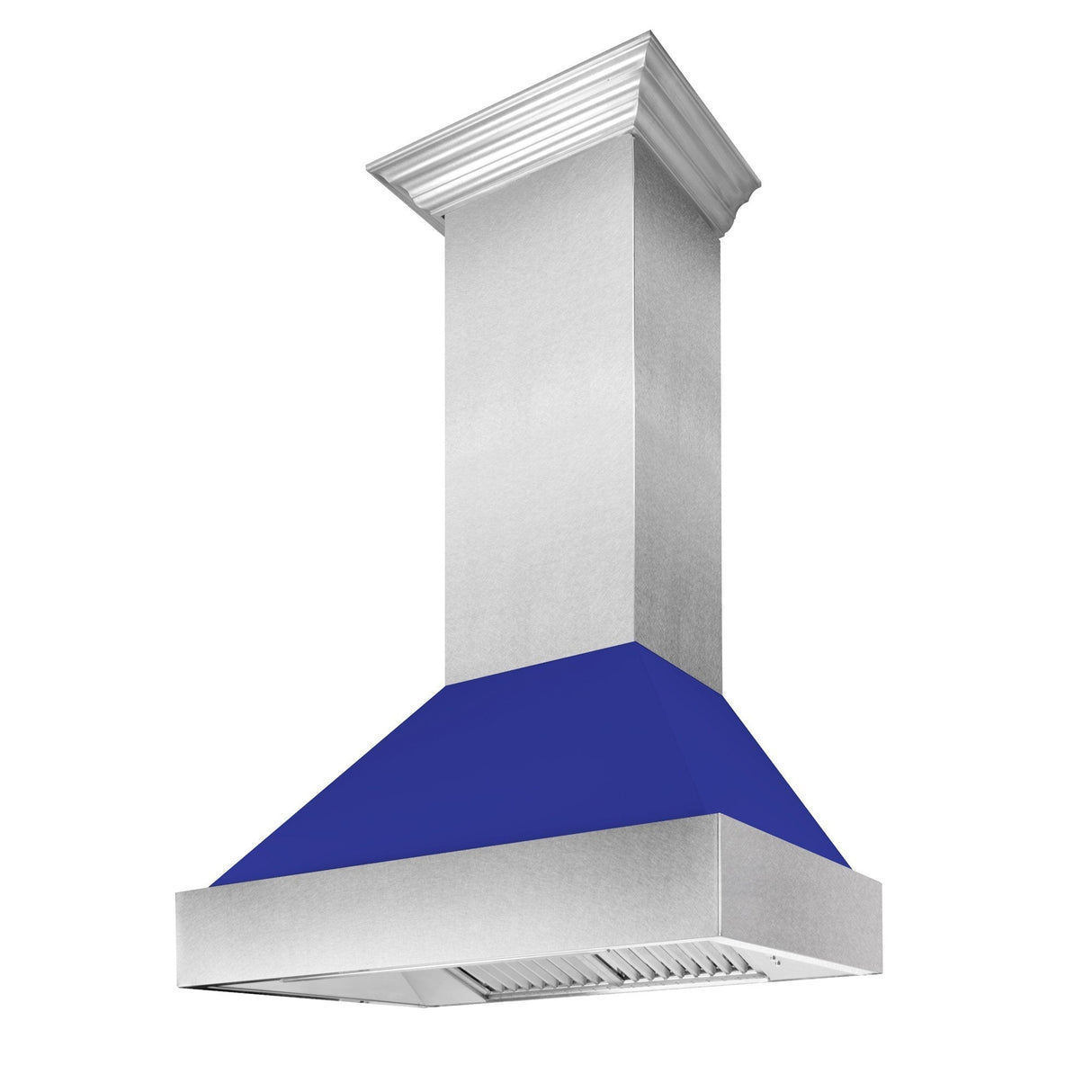 ZLINE Ducted DuraSnow Stainless Steel Range Hood with Blue Matte Shell (8654BM) - (8654BM30)