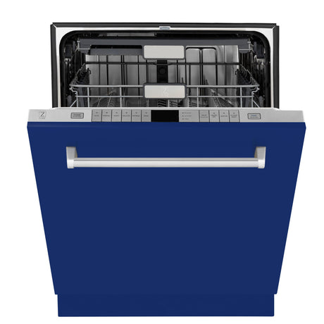 ZLINE 24" Monument Series 3rd Rack Top Touch Control Dishwasher with Stainless Steel Tub, 45dBa (DWMT-24) [Color: Blue Gloss] - (DWMTBG24)