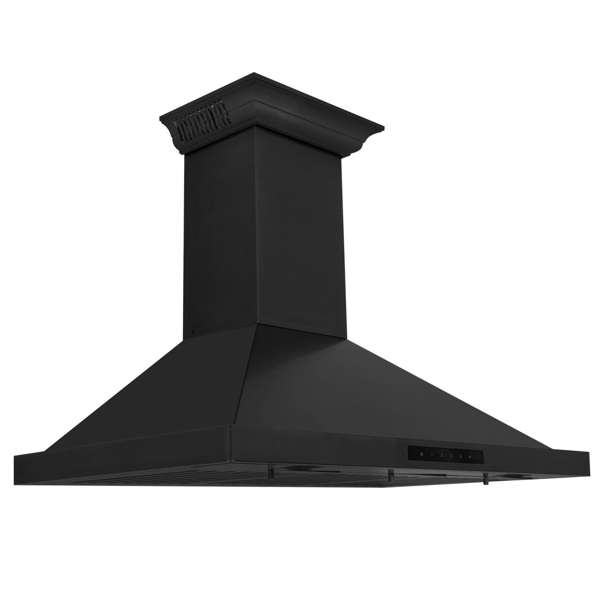 ZLINE Ducted Vent Wall Mount Range Hood in Black Stainless Steel with Built-in ZLINE CrownSound Bluetooth Speakers (BSKBNCRN-BT) - (BSKBNCRNBT36)