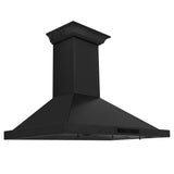 ZLINE Ducted Vent Wall Mount Range Hood in Black Stainless Steel with Built-in ZLINE CrownSound Bluetooth Speakers (BSKBNCRN-BT) - (BSKBNCRNBT36)