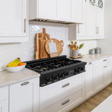 ZLINE 30 in. Porcelain Rangetop in Black Stainless with 4 Gas Burners (RTB-BR-30) with Brass Burners - (RTBBR30)