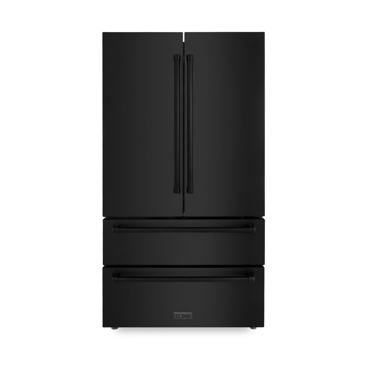 ZLINE 36" 22.5 cu. ft Freestanding French Door Refrigerator with Ice Maker in Fingerprint Resistant Stainless Steel (RFM-36) [Color: Black Stainless Steel] - (RFM36BS)