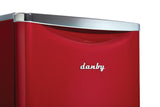 Danby 4.4 cu. ft. Retro Compact Fridge in Metallic Red - (DAR044A6LDB)