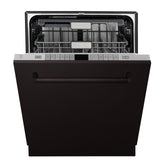 ZLINE 24" Monument Series 3rd Rack Top Touch Control Dishwasher with Stainless Steel Tub, 45dBa (DWMT-24) [Color: Oil Rubbed Bronze] - (DWMTORB24)