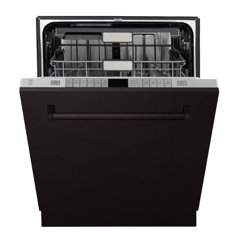 ZLINE 24" Monument Series 3rd Rack Top Touch Control Dishwasher with Stainless Steel Tub, 45dBa (DWMT-24) [Color: Oil Rubbed Bronze] - (DWMTORB24)