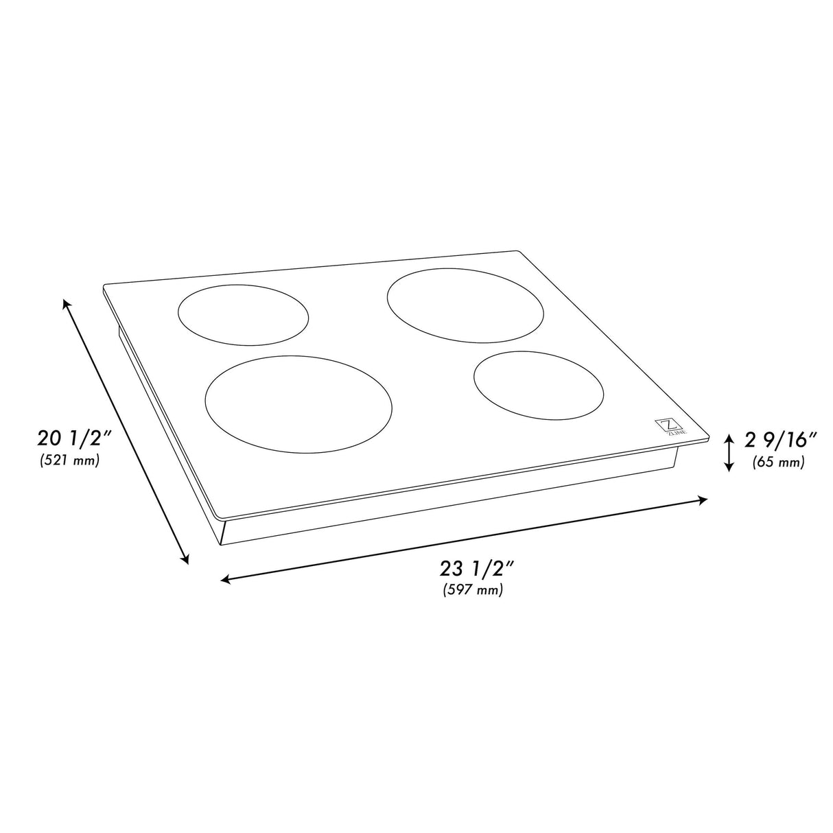 ZLINE 24 in. Induction Cooktop with 4 burners (RCIND-24) - (RCIND24)