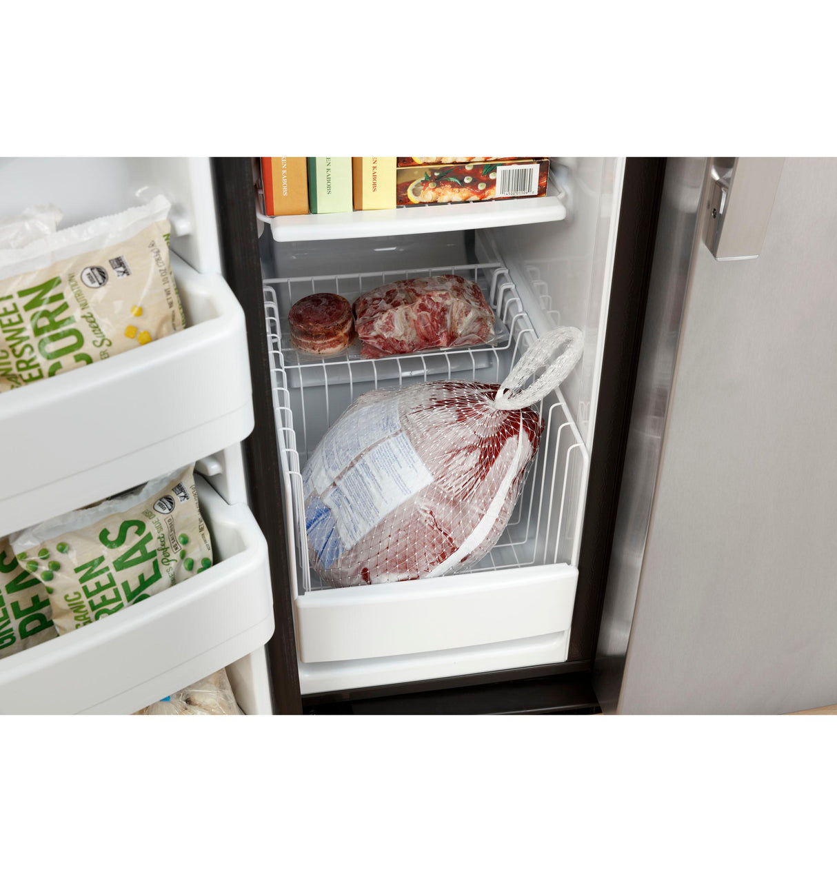 GE(R) 25.3 Cu. Ft. Side-By-Side Refrigerator - (GSS25GGPWW)