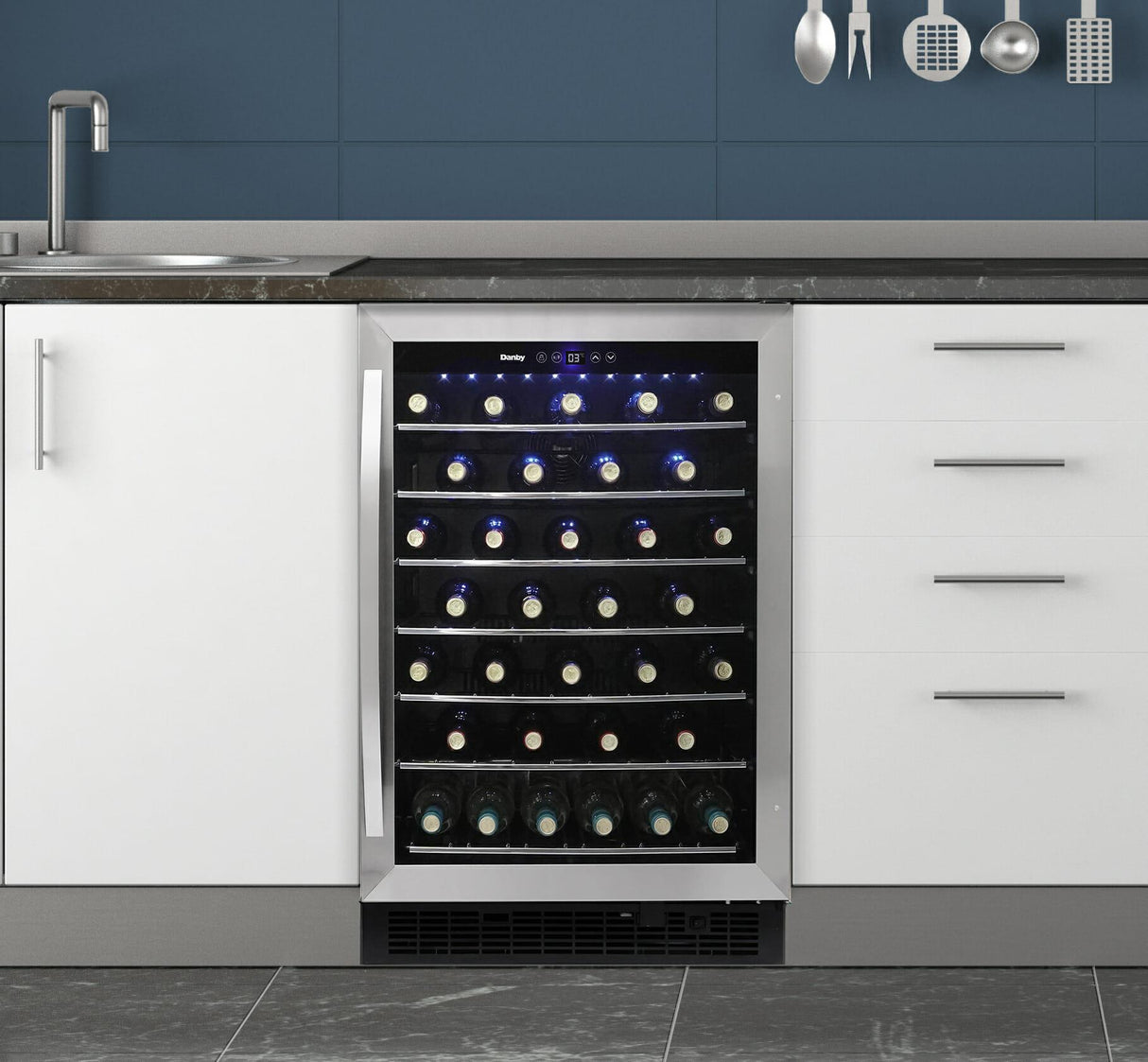 Danby 60 Bottle Built-in Wine Cooler in Stainless Steel - (DWC057A1BSS)