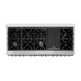 ZLINE 60 in. 7.4 cu. ft. Dual Fuel Range with Gas Stove and Electric Oven in Stainless Steel with Color Options (RA60) [Color: Black Matte] - (RABLM60)