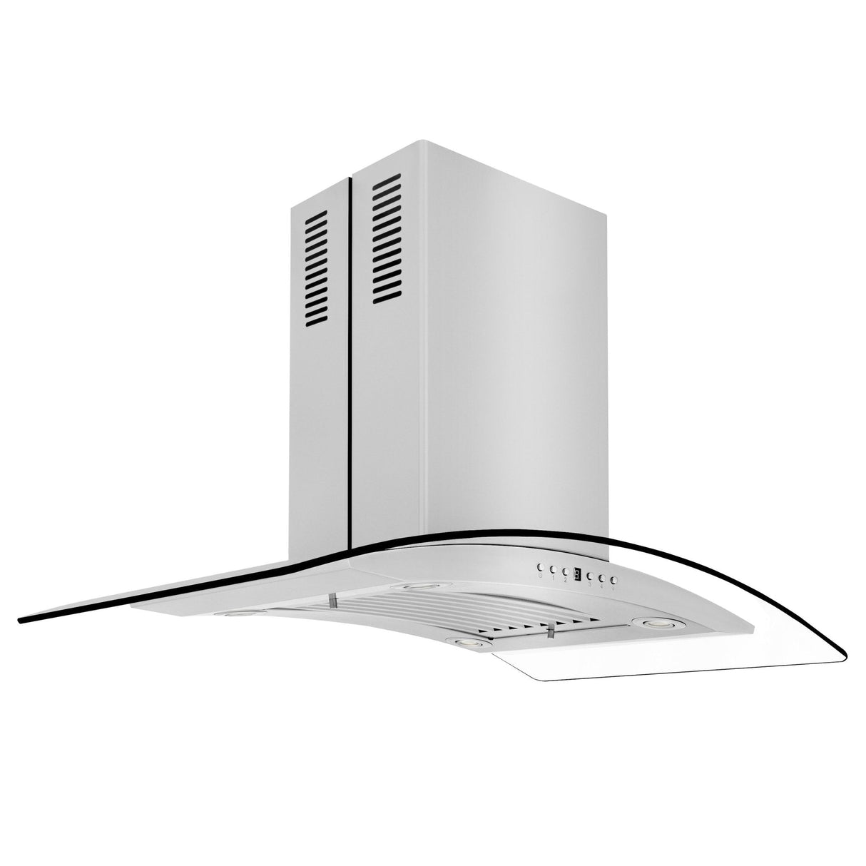 ZLINE Convertible Vent Island Mount Range Hood in Stainless Steel & Glass (GL14i) - (GL14I30)