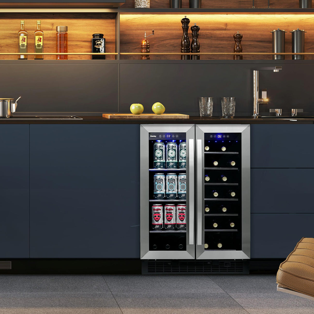 Danby 5.2 cu. ft. Built-in Beverage Center in Stainless Steel - (DBC052A1BSS)