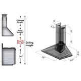 ZLINE Convertible Vent Wall Mount Range Hood in Stainless Steel (KF) - (KF36)