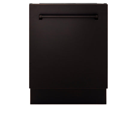 ZLINE 24" Tallac Series 3rd Rack Dishwasher with Traditional Handle, 51dBa (DWV-24) [Color: Black Stainless Steel] - (DWVBS24)