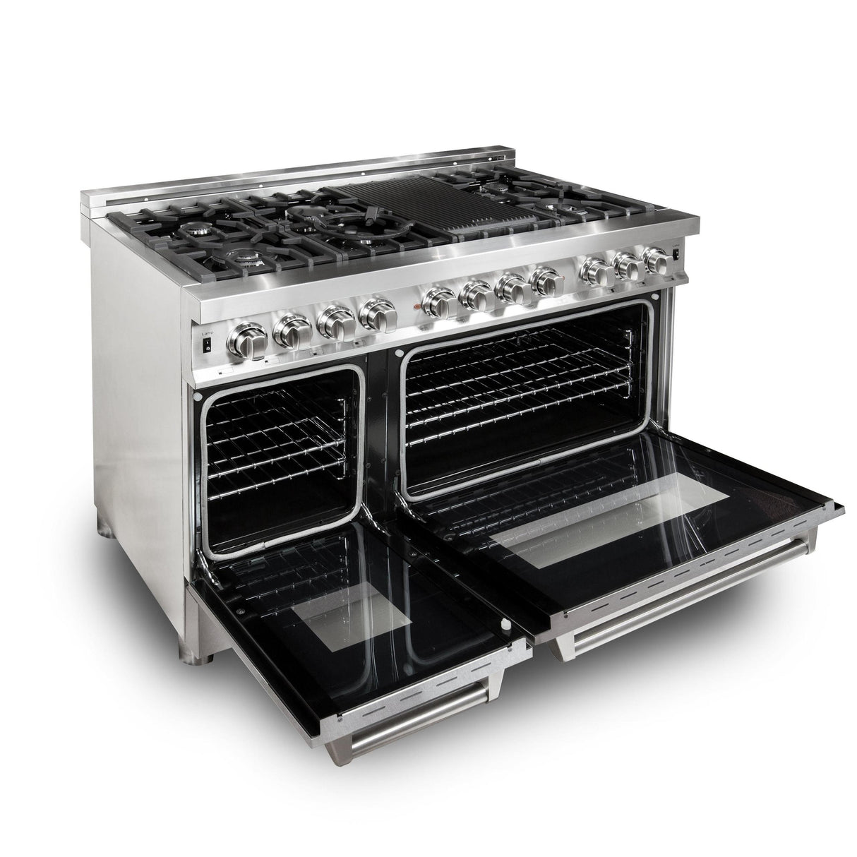 ZLINE 48 in. Dual Fuel Range with Gas Stove and Electric Oven in Stainless Steel (RA48) [Color: DuraSnow Stainless Steel] - (RASN48)