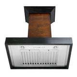 ZLINE Convertible Vent Wooden Wall Mount Range Hood in Antigua and Walnut (KBAR) - (KBAR30)