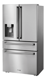 Thor Kitchen 36 Inch Professional French Door Refrigerator With Ice and Water Dispenser - Model Trf3601fd - (TRF3601FD)