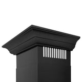 ZLINE Convertible Vent Wall Mount Range Hood in Black Stainless Steel with Crown Molding (BSKBNCRN) - (BSKBNCRN36)