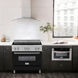 ZLINE 36" 4.6 cu. ft. Induction Range with a 5 Element Stove and Electric Oven in Stainless Steel (RAIND-36) [Color: Black Matte] - (RAINDBLM36)