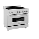 ZLINE 36" 4.6 cu. ft. Induction Range with a 5 Element Stove and Electric Oven (RAINDS-36) [Color: DuraSnow] - (RAINDSSN36)