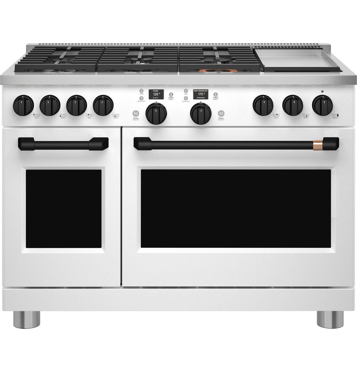 Caf(eback)(TM) 48" Smart Dual-Fuel Commercial-Style Range with 6 Burners and Griddle (Natural Gas) - (C2Y486P4TW2)