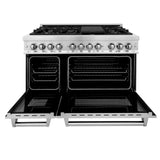 ZLINE 48 in. Dual Fuel Range with Gas Stove and Electric Oven in Stainless Steel (RA48) [Color: Stainless Steel] - (RA48)