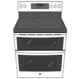 GE Profile(TM) 30" Smart Free-Standing Electric Double Oven Convection Range with No Preheat Air Fry - (PB965YPFS)