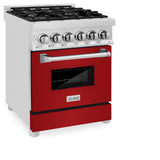 ZLINE 24 in. Professional Dual Fuel Range with Color Door Options (RA24) [Color: Red Matte] - (RARM24)