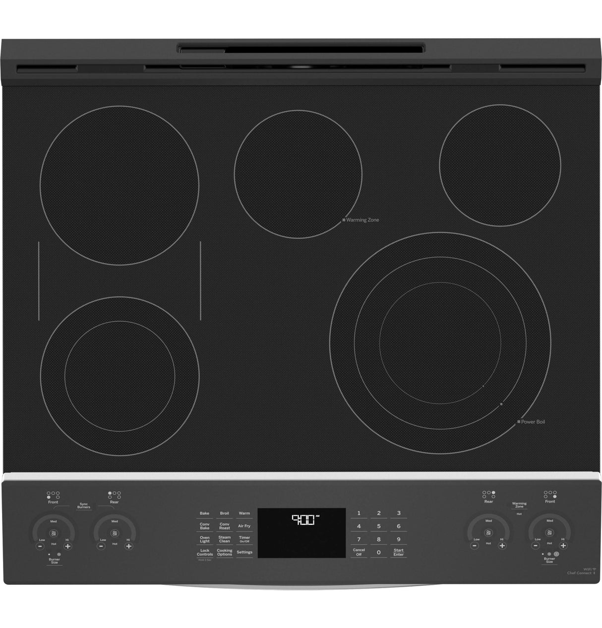 GE Profile(TM) 30" Smart Slide-In Electric Convection Fingerprint Resistant Range with No Preheat Air Fry - (PSS93YPFS)