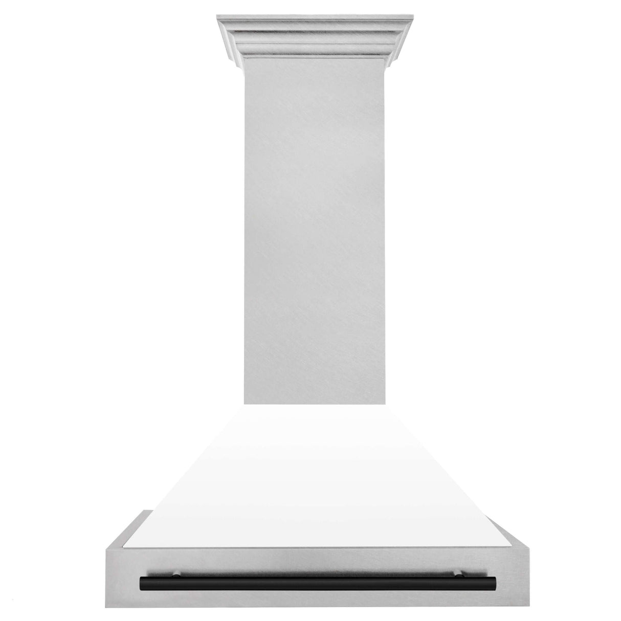 36 in. ZLINE Autograph Edition DuraSnow Stainless Steel Range Hood with White Matte Shell and Accented Handle (8654SNZ-WM36) [Color: Matte Black] - (8654SNZWM36MB)