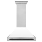 36 in. ZLINE Autograph Edition DuraSnow Stainless Steel Range Hood with White Matte Shell and Accented Handle (8654SNZ-WM36) [Color: Matte Black] - (8654SNZWM36MB)