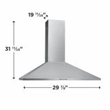 Frigidaire 30" Stainless Canopy Wall-Mounted Hood - (FHWC3055LS)